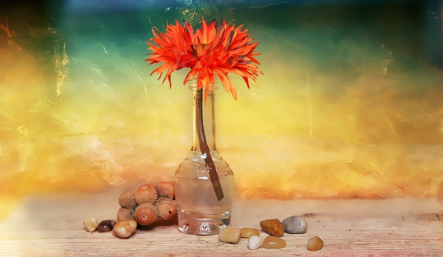 https://pixabay.com/de/blume-dekoblume-steine-vase-693416/