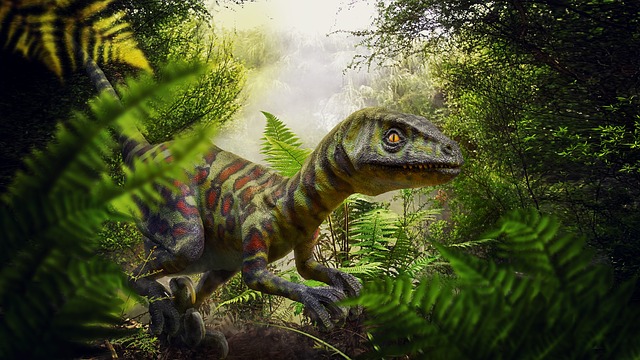 https://pixabay.com/de/dinosaurier-raptor-urwald-farn-3473630/