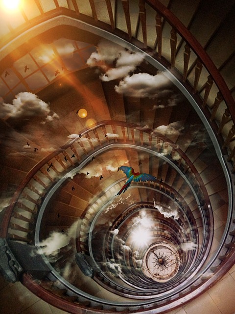 https://pixabay.com/de/wendeltreppe-himmel-sonne-wolken-430907/