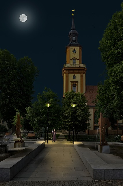 https://pixabay.com/photos/church-night-moon-pastor-light-4189448/